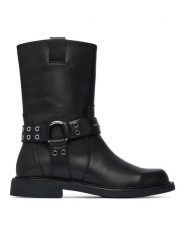 Karl Lagerfeld Jeans Botki Sadie KL47466 Czarny. Czarne botki damskie Karl Lagerfeld Jeans, z jeansu, bez obcasa, bez zapięcia. Za 1,229.00 zł.