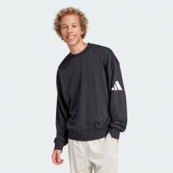 Bluza Essentials Loose Fit 3 Bar Logo. Białe bluzy męskie Adidas, xs, bez wzorów, z materiału, bez kaptura. Za 249.00 zł.