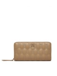 Tommy Hilfiger Portfel AW0AW16578 Beżowy. Brązowe portfele damskie Tommy Hilfiger, bez wzorów, ze skóry. Za 219.99 zł.