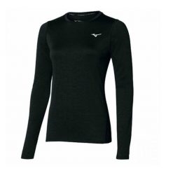 Koszulka Z Długim Rękawem Dla Kobiet Impulse Core. Czarne koszulki sportowe damskie Mizuno, bez wzorów, sportowe, bez kołnierzyka. Za 182.99 zł.