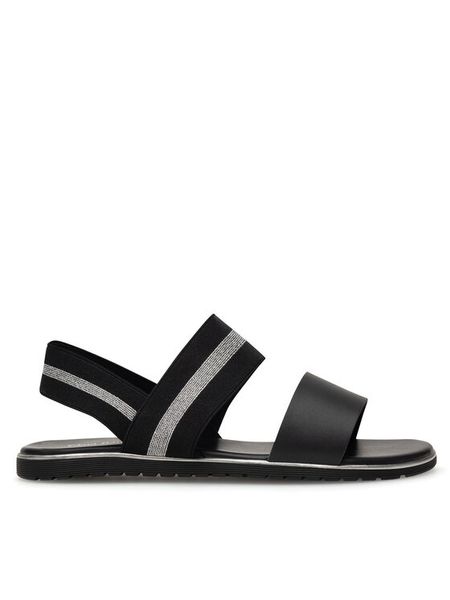 Clara Barson Sandały WS6262-05 Czarny. Czarne sandały damskie Clara Barson, bez wzorów, z materiału, bez obcasa, na płaskiej podeszwie, bez zapięcia. Za 47.99 zł.