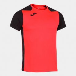 Koszulka do biegania męska Joma Record II. Czarne koszulki sportowe męskie Joma, m, z aplikacjami, z poliesteru, bez kołnierzyka, bez ramiączek, do biegania. Za 148.00 zł.