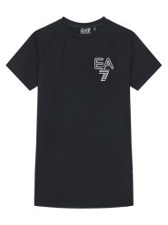 EA7 Emporio Armani Sukienka codzienna 7G000049 AF12484 UC001 Czarny Relaxed Fit. Czarne sukienki dla dziewczynek EA7 Emporio Armani, bez wzorów, z bawełny, bez ramiączek. Za 219.99 zł.