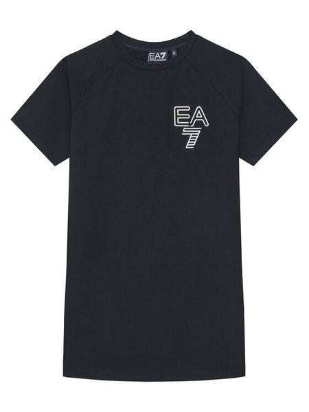 EA7 Emporio Armani Sukienka codzienna 7G000049 AF12484 UC001 Czarny Relaxed Fit. Czarne sukienki dla dziewczynek EA7 Emporio Armani, bez wzorów, z bawełny, bez ramiączek. Za 219.99 zł.