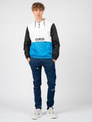 Guess Kurtka | X1GL11RBQG0 | Mężczyzna | Niebieski, Czarny, Biały. Białe kurtki męskie Guess, m, z aplikacjami, z poliesteru, bez kaptura. W wyprzedaży za 279.00 zł.