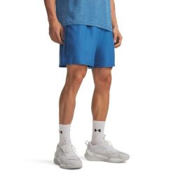 Spodenki męskie Under Armour Woven Wdmk 1383356. Czarne krótkie spodenki sportowe męskie Under Armour, m, bez wzorów, z materiału, na fitness i siłownię. Za 142.60 zł.