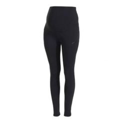 Legginsy ciążowe dla kobiet Joma. Czarne legginsy damskie Joma, l, bez wzorów, z materiału, z podwyższonym stanem, długie, na fitness i siłownię. Za 146.50 zł.