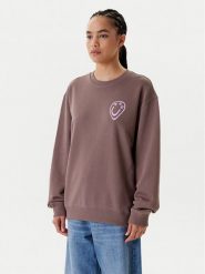 HUGO Bluza 50545052 Brązowy Oversize. Brązowe bluzy damskie Hugo, xxl, bez wzorów, z bawełny, bez kaptura. Za 389.99 zł.