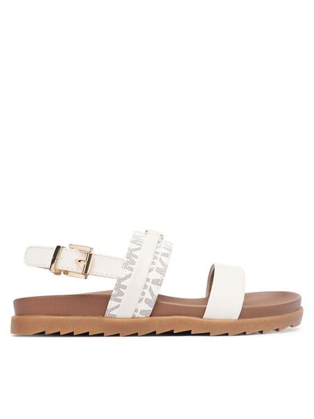 MICHAEL Michael Kors Sandały Irene MK03298256 Biały. Białe sandały dziewczęce MICHAEL Michael Kors, ze skóry, bez zapięcia. Za 210.99 zł.