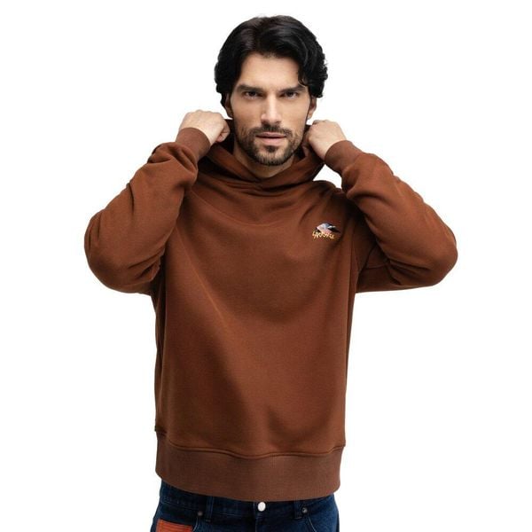 Męska bluza z kapturem Siroko Hoodart Brown. Brązowe bluzy męskie SIROKO, m, bez wzorów, z bawełny, z kapturem. Za 254.00 zł.