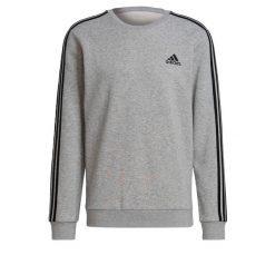 Bluza męska adidas Essentials Sweatshirt. Czarne bluzy męskie Adidas, m, bez wzorów, z bawełny, bez kaptura, na fitness i siłownię. Za 199.00 zł.