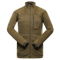 Bluza męska turystyczna szybkoschnąca Alpine Pro Onnec 3. Zielone bluzy męskie Alpine Pro, m, bez wzorów, z elastanu, bez kaptura. Za 319.00 zł.