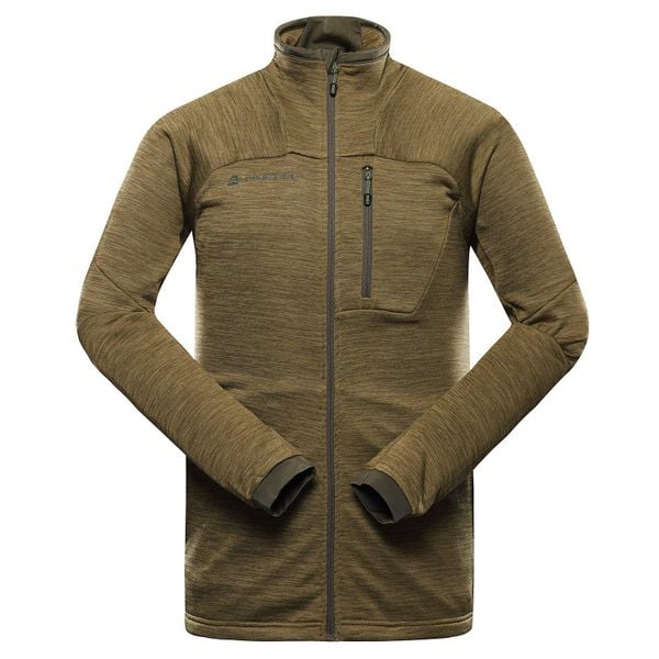 Bluza męska turystyczna szybkoschnąca Alpine Pro Onnec 3. Zielone bluzy męskie Alpine Pro, m, bez wzorów, z elastanu, bez kaptura. Za 229.00 zł.