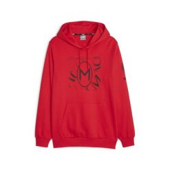 Bluza sportowa męska Puma Ac Milan Ftbcore. Czerwone bluzy męskie Puma, m, bez wzorów, z bawełny, z kapturem. Za 317.55 zł.