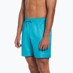 Szorty kąpielowe męskie Nike Swim Breaker 7" Volley. Niebieskie kąpielówki męskie Nike, m, bez wzorów, do pływania. Za 209.99 zł.