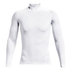 Koszulka z długim rękawem i stójką Under Armour HeatGear®. Białe bluzy męskie Under Armour, bez wzorów, bez kaptura. Za 222.50 zł.