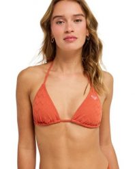Trójkątny stanik bikini dla Kobiety CURRENT COOLNESS TIKI TRI Pomarańczowy. Brązowe bikini damskie Roxy, xs, bez wzorów. Za 129.99 zł.