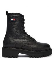 Tommy Jeans Trapery Tjw Urban Laceup Boot Wl EN0EN02906 Czarny. Czarne śniegowce i trapery damskie Tommy Jeans, z jeansu. Za 559.99 zł.