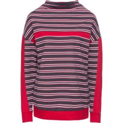 Bluza dresowa bonprix ciemnoniebiesko-czerwono-biały w paski. Niebieskie bluzy damskie bonprix, bez wzorów, z dresówki, bez kaptura. Za 44.99 zł.