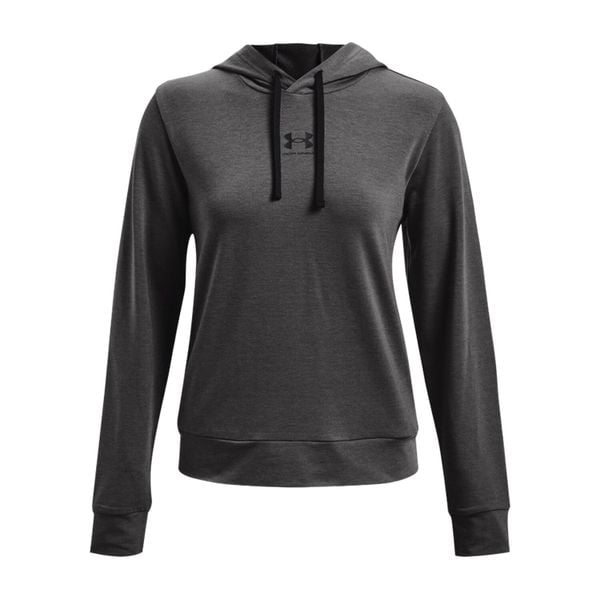 Damska Bluza Z Kapturem Rival Terry. Szare bluzy damskie Under Armour, bez wzorów, z kapturem. Za 221.99 zł.