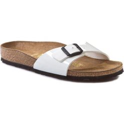 Klapki BIRKENSTOCK - Madrid 240863 Biały. Białe klapki damskie Birkenstock, z materiału. Za 225.00 zł.