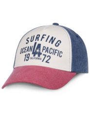 Czapka z daszkiem Ocean Pacific Capo Mannu. Białe czapki i kapelusze męskie Ocean Pacific, bez wzorów, z bawełny, sportowe. Za 135.73 zł.