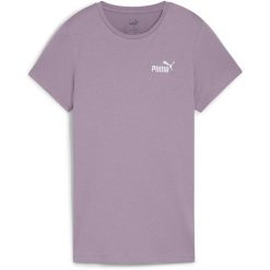 Koszulka sportowa damska Puma ESS Embroidery. Fioletowe koszulki sportowe damskie Puma, m, bez wzorów, z bawełny, bez kołnierzyka, bez ramiączek. Za 89.30 zł.
