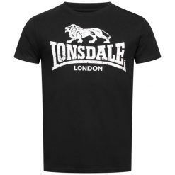 Koszulka Lonsdale Silverhill. Czarne koszulki sportowe męskie Lonsdale, bez wzorów, z bawełny, bez kołnierzyka, bez ramiączek. Za 117.00 zł.
