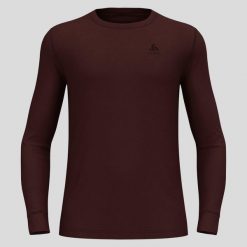Bluza termoaktywna męska Odlo Merino 200 BL Top Crew Neck LS. Brązowe bielizna termoaktywna męska Odlo, m, bez wzorów, bez kaptura. Za 319.99 zł.