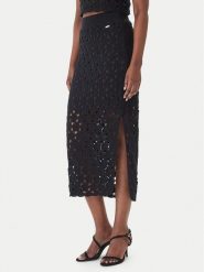 Fracomina Spódnica midi FR26SG4008K488R6 Czarny Slim Fit. Czarne spódnice damskie Fracomina, m, bez wzorów, z bawełny, midi. Za 549.99 zł.