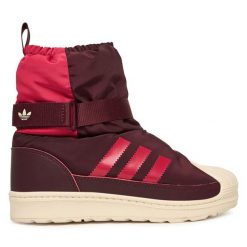 Śniegowce adidas. Czerwone śniegowce dziewczęce Adidas, bez zapięcia. Za 369.99 zł.