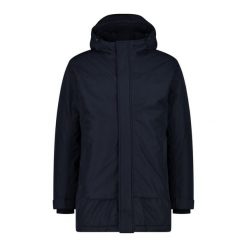 Parka z kapturem CMP. Niebieskie parki męskie CMP, bez wzorów, z materiału, z kapturem. Za 560.20 zł.