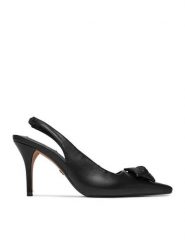 Nine West Szpilki EO-C6030-1 Czarny. Czarne szpilki damskie Nine West, bez wzorów, ze skóry, bez obcasa, bez zapięcia. Za 279.99 zł.