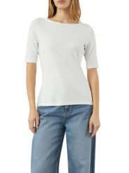 Comma Koszulka Kobiety Sztuczne włókno biały, 38. Białe t-shirty damskie comma, uniwersalny, bez wzorów, z włókna, bez kołnierzyka. Za 179.95 zł.