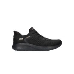 Buty do chodzenia damskie Skechers Bob Squad. Czarne obuwie sportowe damskie Skechers, bez wzorów, z gumy, trekkingowe. Za 355.00 zł.
