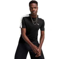 Koszulka męskie Puma T7 Tee. Czarne koszulki sportowe męskie Puma, m, bez wzorów, z bawełny, bez kołnierzyka, bez ramiączek, na fitness i siłownię. Za 290.00 zł.
