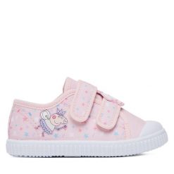 Trampki Peppa Pig. Czerwone trampki i tenisówki dziewczęce Peppa Pig, bez wzorów, bez zapięcia. Za 49.99 zł.