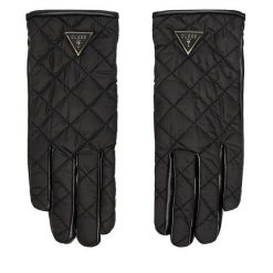 Rękawiczki Damskie Guess. Czarne rękawiczki damskie Guess, z aplikacjami, z dzianiny. Za 269.99 zł.