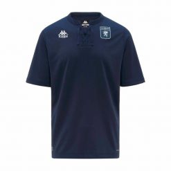 Trzeci strój Genoa 2026. Niebieskie koszulki sportowe męskie Kappa, bez wzorów, bez kołnierzyka, bez ramiączek, do piłki nożnej. Za 442.00 zł.