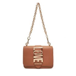 Torebka LOVE MOSCHINO. Brązowe torebki do ręki damskie Love Moschino, bez wzorów, wizytowe, bez dodatków. Za 529.99 zł.