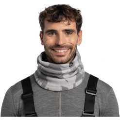 Bandana BUFF POLAR PRINTS NECK WARMER BONDU. Szare szaliki męskie Buff, bez wzorów, z polaru. Za 119.90 zł.