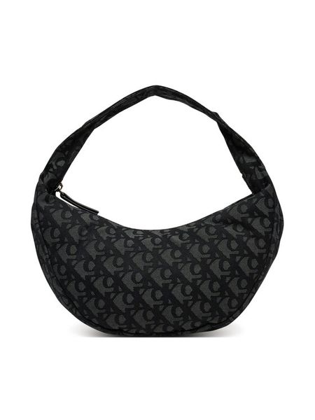 Calvin Klein Torebka Ckj Monogram Pinched Medium Shou LV04F3206G Czarny. Czarne torebki do ręki damskie Calvin Klein, bez wzorów, z materiału, bez dodatków. Za 239.99 zł.