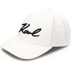 Czapka z daszkiem KARL LAGERFELD - 86KW3412 White. Białe czapki i kapelusze damskie marki KARL LAGERFELD, z bawełny. Za 249.00 zł.