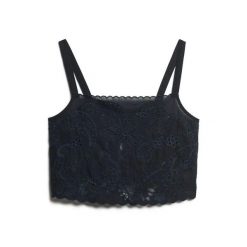 Damski haftowany tank top Superdry Ibiza. Niebieskie bielizna termoaktywna damska Superdry., bez wzorów, bez ramiączek. Za 282.85 zł.