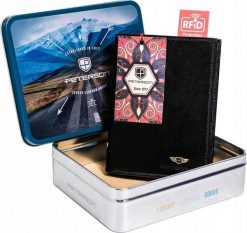 Peterson Klasyczny portfel męski ze skóry naturalnej Peterson NoSize. Portfele męskie Peterson, bez wzorów, ze skóry. Za 185.42 zł.