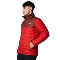 Męska Kurtka Powder Lite II. Czerwone kurtki męskie Columbia, l, bez wzorów, z materiału, bez kaptura. Za 484.99 zł.