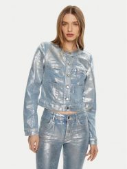 Guess Kurtka jeansowa W5RN 11D5JS1 Niebieski Regular Fit. Niebieskie kurtki damskie Guess, xs, z aplikacjami, z bawełny, bez kaptura. Za 489.99 zł.
