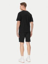 Jack & Jones Komplet t-shirt i spodenki Brandon 12298184 Czarny Regular Fit. Czarne krótkie spodenki sportowe męskie Jack & Jones, m, bez wzorów, z bawełny. Za 119.99 zł.