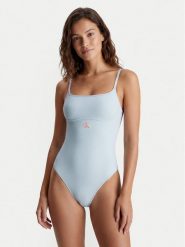 Calvin Klein Swimwear Strój kąpielowy LV00Q61217 Niebieski. Niebieskie kostiumy jednoczęściowe damskie Calvin Klein Swimwear, m, bez wzorów, z syntetyku. Za 389.99 zł.