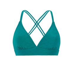 Damski top do kostiumu kąpielowego Protest Mixrelaxi. Zielone topy damskie Protest, l, bez wzorów, z materiału, bez kołnierzyka, bez ramiączek. Za 229.50 zł.